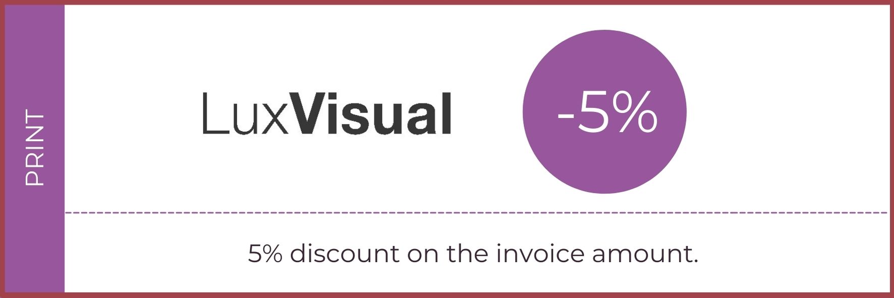 LuxVisual coupon